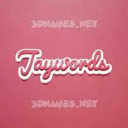 jaywords in Red Scribble style - 3D name wallpaper
