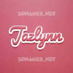 jazlynn in Red Scribble style - 3D name wallpaper