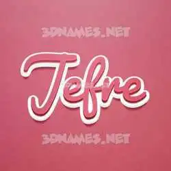 jefre in Red Scribble style - 3D name wallpaper