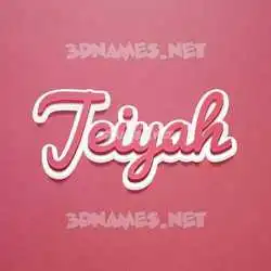jeiyah in Red Scribble style - 3D name wallpaper