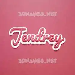 jendrey in Red Scribble style - 3D name wallpaper