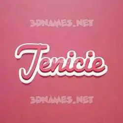 jenicie in Red Scribble style - 3D name wallpaper