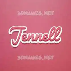 jennell in Red Scribble style - 3D name wallpaper