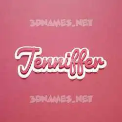 jenniffer in Red Scribble style - 3D name wallpaper