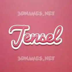 jensel in Red Scribble style - 3D name wallpaper
