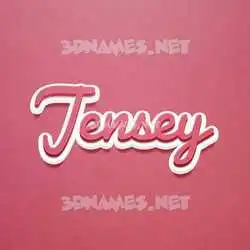jensey in Red Scribble style - 3D name wallpaper