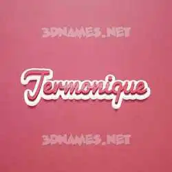 jermonique in Red Scribble style - 3D name wallpaper