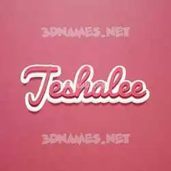 jeshalee in Red Scribble style - 3D name wallpaper