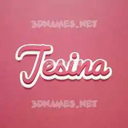 jesina in Red Scribble style - 3D name wallpaper