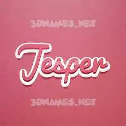jesper in Red Scribble style - 3D name wallpaper