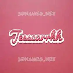 jesscarrhh in Red Scribble style - 3D name wallpaper