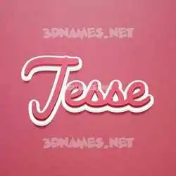 jesse in Red Scribble style - 3D name wallpaper