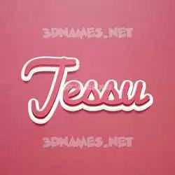 jessu in Red Scribble style - 3D name wallpaper