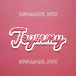 jeymmy in Red Scribble style - 3D name wallpaper