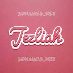 jezliah in Red Scribble style - 3D name wallpaper
