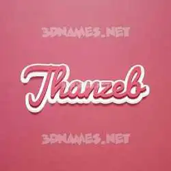 jhanzeb in Red Scribble style - 3D name wallpaper