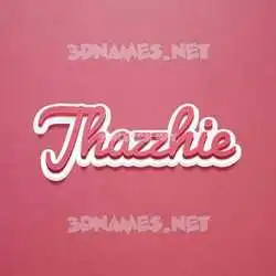 jhazzhie in Red Scribble style - 3D name wallpaper