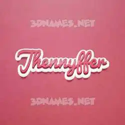 jhennyffer in Red Scribble style - 3D name wallpaper