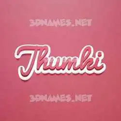 jhumki in Red Scribble style - 3D name wallpaper