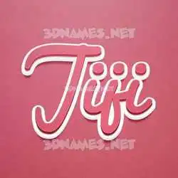 jiji in Red Scribble style - 3D name wallpaper