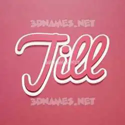 jill in Red Scribble style - 3D name wallpaper