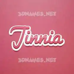 jinnia in Red Scribble style - 3D name wallpaper