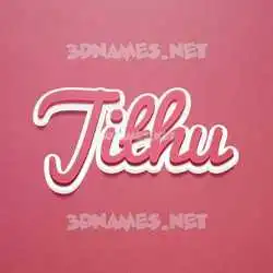 jithu in Red Scribble style - 3D name wallpaper