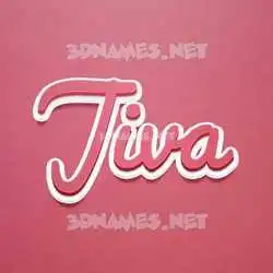 jiva in Red Scribble style - 3D name wallpaper