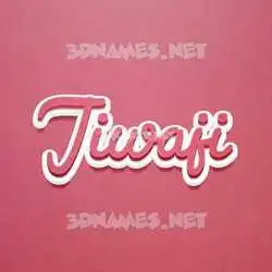jiwaji in Red Scribble style - 3D name wallpaper