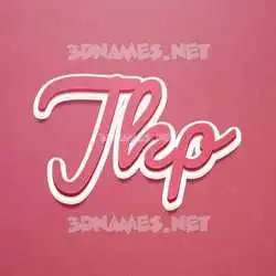 jkp in Red Scribble style - 3D name wallpaper