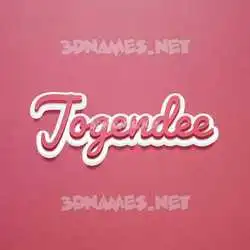 jogendee in Red Scribble style - 3D name wallpaper
