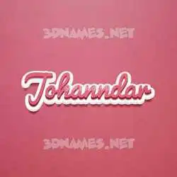 johanndar in Red Scribble style - 3D name wallpaper
