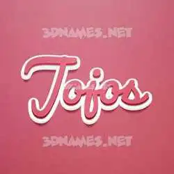 jojos in Red Scribble style - 3D name wallpaper