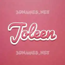 joleen in Red Scribble style - 3D name wallpaper