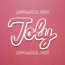 joly in Red Scribble style - 3D name wallpaper