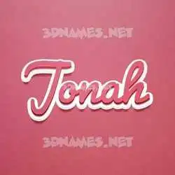 jonah in Red Scribble style - 3D name wallpaper