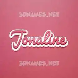 jonaline in Red Scribble style - 3D name wallpaper