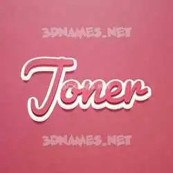joner in Red Scribble style - 3D name wallpaper