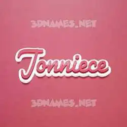 jonniece in Red Scribble style - 3D name wallpaper