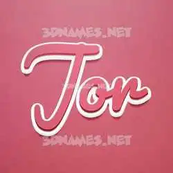 jor in Red Scribble style - 3D name wallpaper