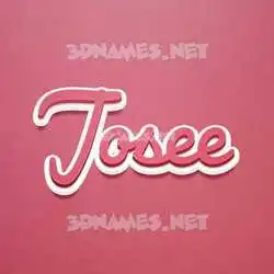 josee in Red Scribble style - 3D name wallpaper