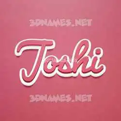 joshi in Red Scribble style - 3D name wallpaper