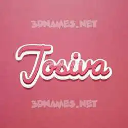 josiva in Red Scribble style - 3D name wallpaper