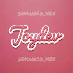 joydev in Red Scribble style - 3D name wallpaper
