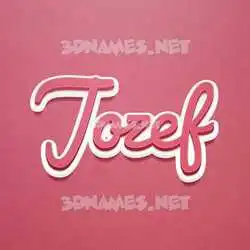 jozef in Red Scribble style - 3D name wallpaper