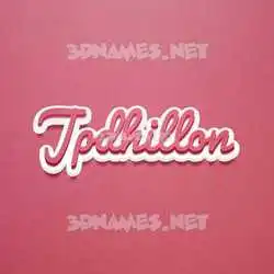 jpdhillon in Red Scribble style - 3D name wallpaper