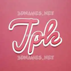jpk in Red Scribble style - 3D name wallpaper