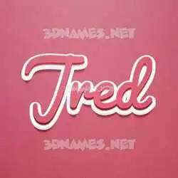 jred in Red Scribble style - 3D name wallpaper