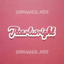 jtcartwright in Red Scribble style - 3D name wallpaper