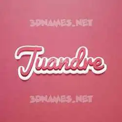 juandre in Red Scribble style - 3D name wallpaper